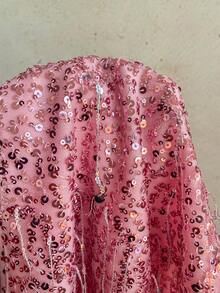 Soleia 女士度假休闲套装，春夏款 - 粉色流苏亮片吊带上衣搭配同款低腰亮片迷你裙两件套，适合海滩、邮轮、度假村等场合。 - 粉色 - 查看 9