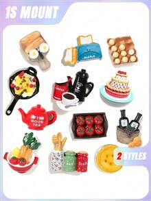 7 件食物冰箱贴 食物磁铁 用于冰箱贴 装饰性可爱磁铁 冰箱贴 适用于厨房 强力树脂磁铁 家居装饰 办公室 情人节、情人节婚礼、生日、厨房 和各种形状的肥皂模具 适用于情人节、情人节婚礼、生日、厨房、婚礼用品、礼物 学校用品、厨房装饰、客厅装饰 - 彩色 - 查看 8