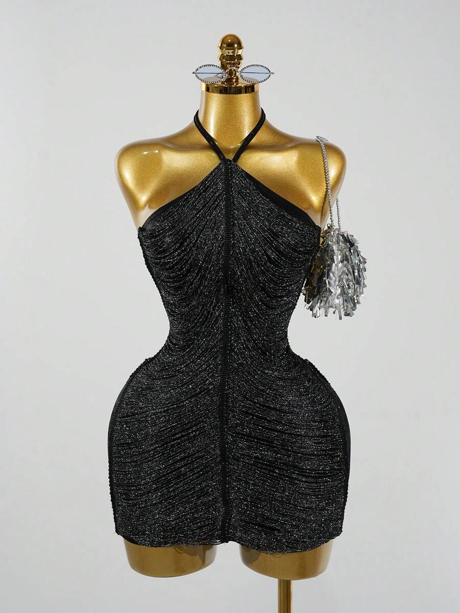 BamGleam Women Short Dresses - Black - View 1