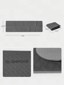 GLOWMODE Zen Fold 柔软轻便双面防滑可折叠瑜伽垫，适用于瑜伽馆、健身房、日常运动。 - 灰色 - 查看 7