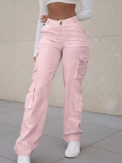 Pantalones pantalón mezclilla jeans mujer dama vaquero femenino vaqueros anchos cintura alta pierna ancha wide leg sueltos holgados versátil bolsillos bolsas cargo funcionales primavera verano casual diario urbano y2k aesthetic escuela trabajo ancho decorado vintage únicos confort día salida calle concierto festival música EDC bahidora vive latino