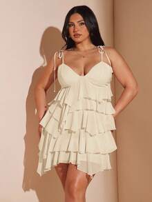 SHEIN BAE Plus Size Dresses - Apricot - View 4