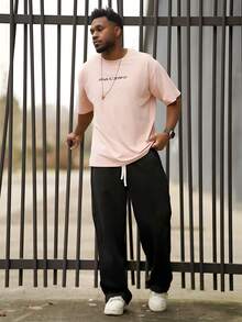 Heavens Edit Men's Fashionable Versatile Racing Culture Graphic Print Short Sleeve T-Shirt, 2000s Style - Pink - View 2