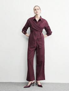 CUCCOO BIZCHIC 女士优雅蛇纹图案高跟鞋，适合圣诞节通勤穿着 - 復古紅色 - 查看 5