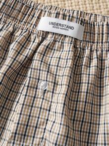 3pcs/Set Men's Plaid Pattern Pants - Multicolor - View 5