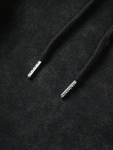 ROMWE MEN Street Life Quần short nam thường ngày in hình ngôi sao - màu đen - Xem 6