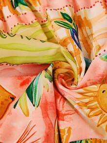 Sylviya 休闲女士度假娃娃剪影印花连衣裙，度假 - 彩色 - 查看 10