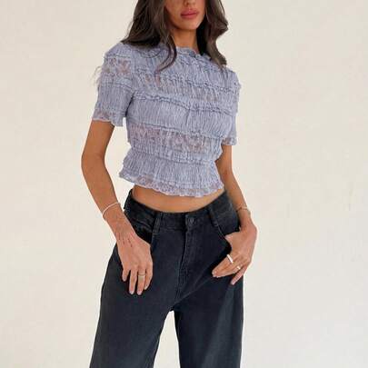 Elegant Semi-Sheer …