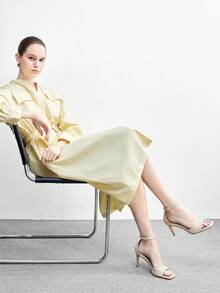 CUCCOO BIZCHIC 女士时尚百搭通勤高跟凉鞋 - 杏色 - 查看 6