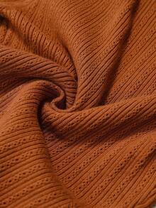 ZEYLAH 女士优雅高档毛衣半裙两件套 - 鏽棕色 - 查看 8