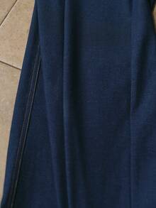 Anewsta 女士复古修身无袖高腰镂空刺绣免水洗牛仔连体裤，春夏喇叭连体裤，藏蓝色连体裤，女士连体裤，牛仔连体裤 - 藍色 - 查看 9