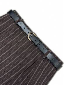 Franclia Women's Casual Shorts With Attached Skirt, Versatile - Brown - View 3