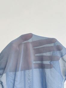 Women's Pleated Camisole Top And Slit Hem Skirt Pajama Set - Mint Blue - View 6