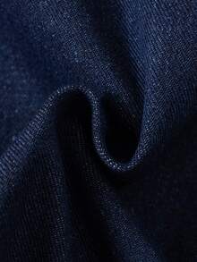 Manfinity Denimwave Men's Casual Fashion Street Daily Commute Simple Letter Embroidery Loose Wide-Leg Jeans Pants (Belt Not Included) - Blue - View 7