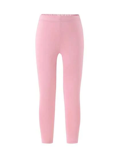 SHEIN Young Girls' Solid Color Minimalist Design Casual Versatile Leggings Light Pink Girls Leggings