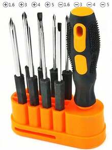 1 Set 8-In-1 Multifunctional Screwdriver Set For Mobiles And Computers - Manual Repair Tool Kit With Various Heads - Multicolor - View 9