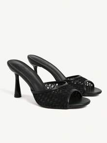 CUCCOO CHICEST Women Heeled Sandals Wedding Shoes - Black - View 1