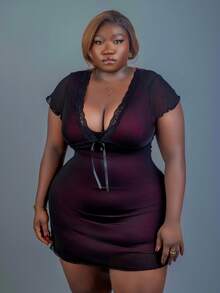 CurvyTilda Váy thường ngày màu đen thêu ren cổ chữ V cỡ lớn, mùa xuân/thu, mùa thu, tiệc về quê, đi chơi, hẹn hò, váy dự tiệc cưới, váy quấn, mùa thu và đông, váy dự tiệc thanh lịch, váy dự tiệc cưới cho nữ, váy cưới dân sự, váy hẹn hò cho nữ, váy đi chơi đêm cho nữ, váy mùa thu cho nữ - Nhiều màu - Xem 6