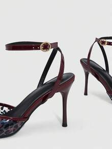 CUCCOO SZL Sandales à talons pour femmes - Jujube - Voir 5