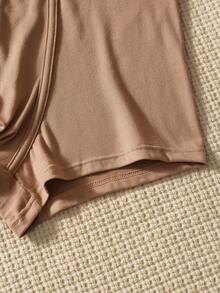 EverLounge Bộ 3 chiếc quần boxer nam đơn giản, màu trơn, thoải mái. - Màu Khaki - Xem 7