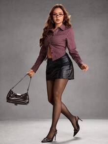 CUCCOO SZL Giày cao gót nữ cho ngày Valentine - Màu nâu Sô-cô-la - Xem 3