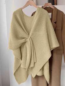 Rafferiza New Autumn/Winter Casual Elegant Personalized High-End Cardigan Sweater For Women - Apricot - View 6