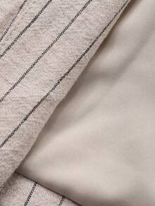 FRIFUL Women's Casual Commuting Striped Loose Blazer - Apricot - View 11