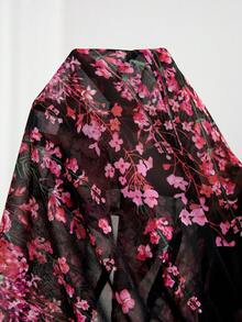 Modelyn Plus Size Floral Print Front Button Casual Long Sleeve Shirt - Multicolor - View 8
