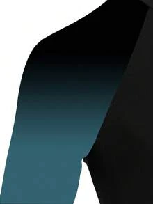 Manfinity KASUA Men's Letter Print Ombre Raglan Long Sleeve Surf T-Shirt - Multicolor - View 3