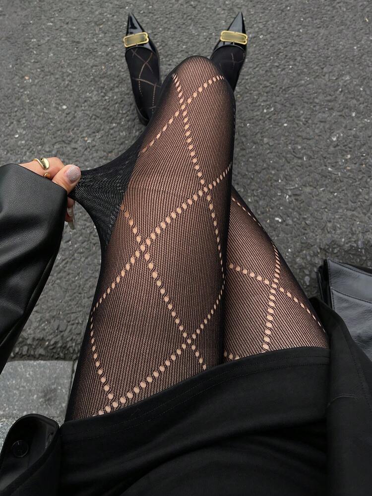 Women's Hollow Out Design Fashionable Sexy Pantyhose Y2k
