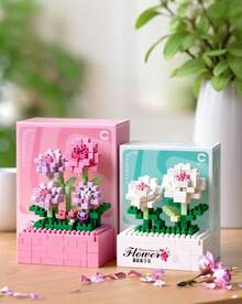 POKOJA LAND POKOJA LAND Huayi Dream Preserved Flower Bouquet Gift Set - DIY Assembly Building Blocks Flower Box - Multicolor - View 3