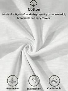 Louniche 女士休闲纯色短袖T恤，亚麻针织露脐上衣 - 白色 - 查看 14