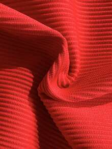 Swim Basics Conjunto de bikini de unicolor para vacaciones en la playa - Rojo - Ver 5