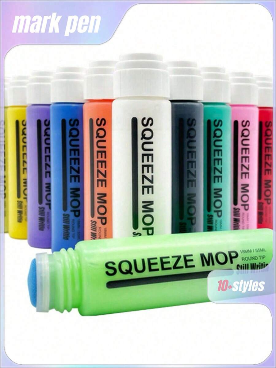 Graffiti Flow Pen Oil-Based Round Head 18mm/55ml Hand-Painted Signature Pen Paint Pen Can Be Re-Used With Replaceable Ink Back To School - Multicolor - View 1