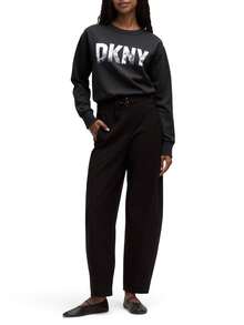 DKNY Women's Sweatshirt Black - Black - View 3