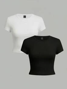 Women T-Shirts - Blanco / Negro - View 1