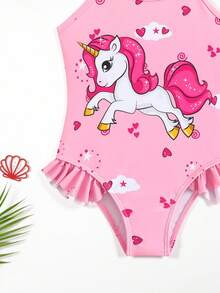 SHEIN Young Girl New Style Fashion Positioning Printed Camisole One-Piece Swimsuit Summer Holiday - Multicolor - View 6