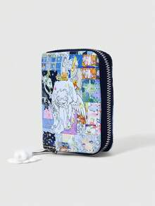 ROMWE Kawaii 花卉图案女童短肩带钱包吊坠 - 花女孩短淺包 - 查看 2