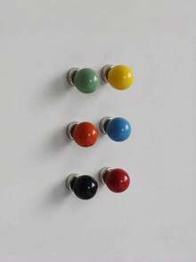 Joivida Nordic INS-Style Ceramic Ball Magnetic Hooks, Heavy-Duty Damage-Free Single Hooks For Living Room & Entryway Walls, No-Nail Decorative Storage Hangers For Refrigerator Doors - Multicolor - View 7