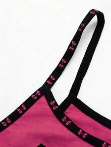 Sparklyn 4件套女童简约纯色无钢圈吊带背心和舒适平角内裤套装，蝴蝶弹力内裤 - 彩色 - 查看 3