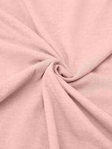 Loomlin 2pcs Cotton Contrast Colour Moon Printed Shirt And Star Printed Sleep Bottom PJ Set - Baby Pink - View 7