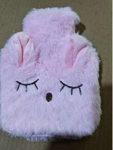 Plush Squinting Rabbit Fur Hand Warmer, Removable And Washable, Water-Filled Hot Water Bag - Multicolor - View 4