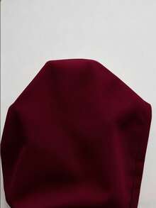 SHEIN Clasi 白色飘逸修身休闲直筒九分裤 - 紅色 - 查看 5