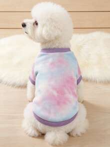 PETSIN 1 件宠物抓绒扎染粉紫色毛绒玩具 - 彩色 - 查看 4