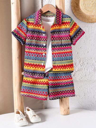 SHEIN Vintaside Kids T-shirts för pojkar i kombination