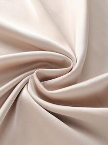 Franclia 女士优雅时尚简约百搭修身金属装饰垂褶领吊带背心，春夏款 - 香檳色 - 查看 7