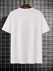 Manfinity Dauomo Men's Casual T-Shirt With Graphic Print Of The Letter R In Colors - Green - View 2