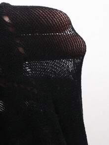 DAZY Women's Hollow Out Design Fashionable Sexy Pantyhose - Black - View 7