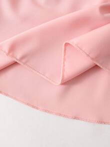 SHEIN 少女碎花针织露肩上衣和百褶裙两件套，优雅时尚的青少年服装，适合派对、圣诞节、情人节、约会、海滩、邮轮、狂欢节、复活节和其他夏季场合。 - 粉色 - 查看 5