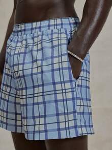 Musero All Over Checkered Boxers Style Elasticated Waistband Swim Shorts Spring Summer Essentials Swimwear PoolSide Beachy Holiday - Multicolor - View 6